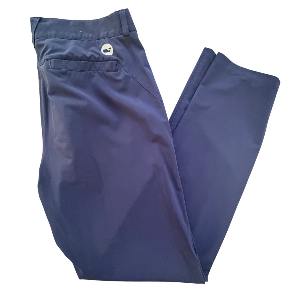 Vineyard Vines Fairway Pant Mens 34x32 Navy Blue Performance Preppy